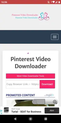 Pinterest Downloader android App screenshot 0